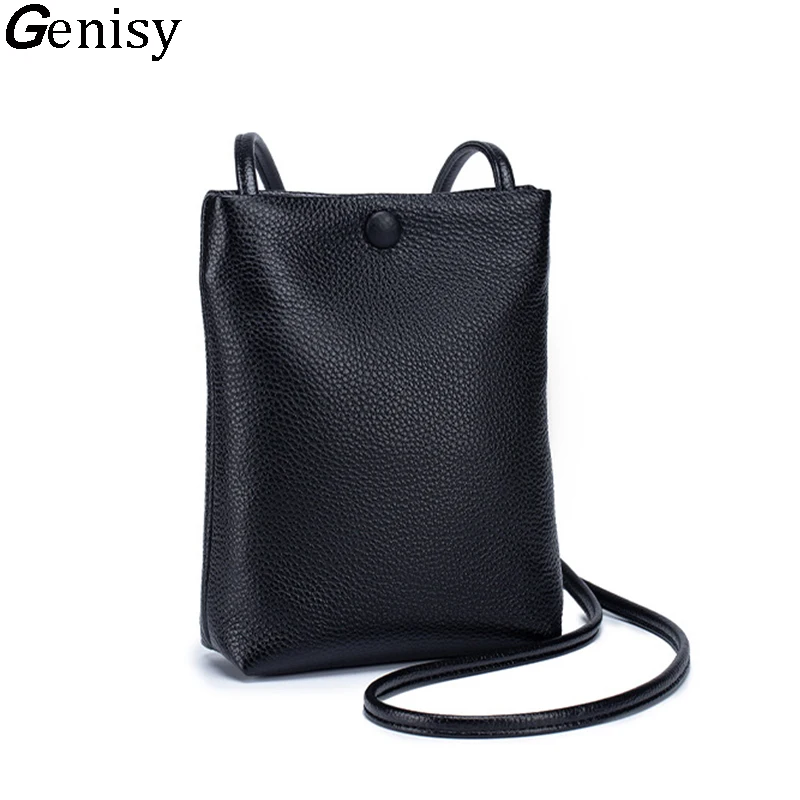 

New Women Genuine Leather Handbags Female Large Capacity Shoulder Bags Phone Pocket Card Holders Fashion Crossbody Bags for Girl