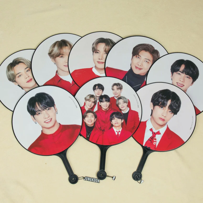 

Kpop BANGTAN BOYS ONE Same Handmade Big Round Fans Map Of Soul PVC Fans Gift Top Quality Design