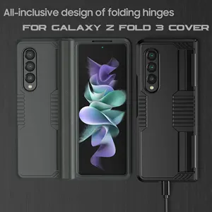 rugged cover for samsung galaxy z fold 3 case semi automatic hinge protective heavy duty anti fall case for galaxy z fold 3 free global shipping