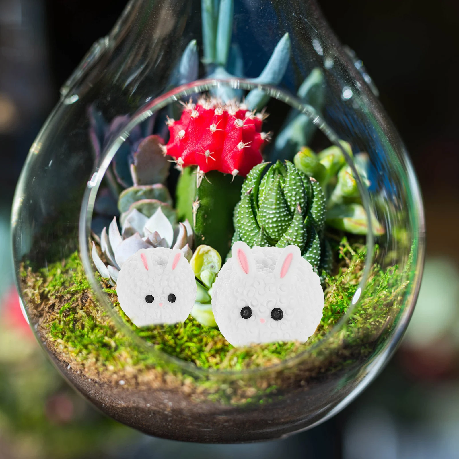 

12Pcs Resin Rabbit Ornaments Small Lovely Rabbit Sculptures Animal Rabbit Figurines Garden Decorations