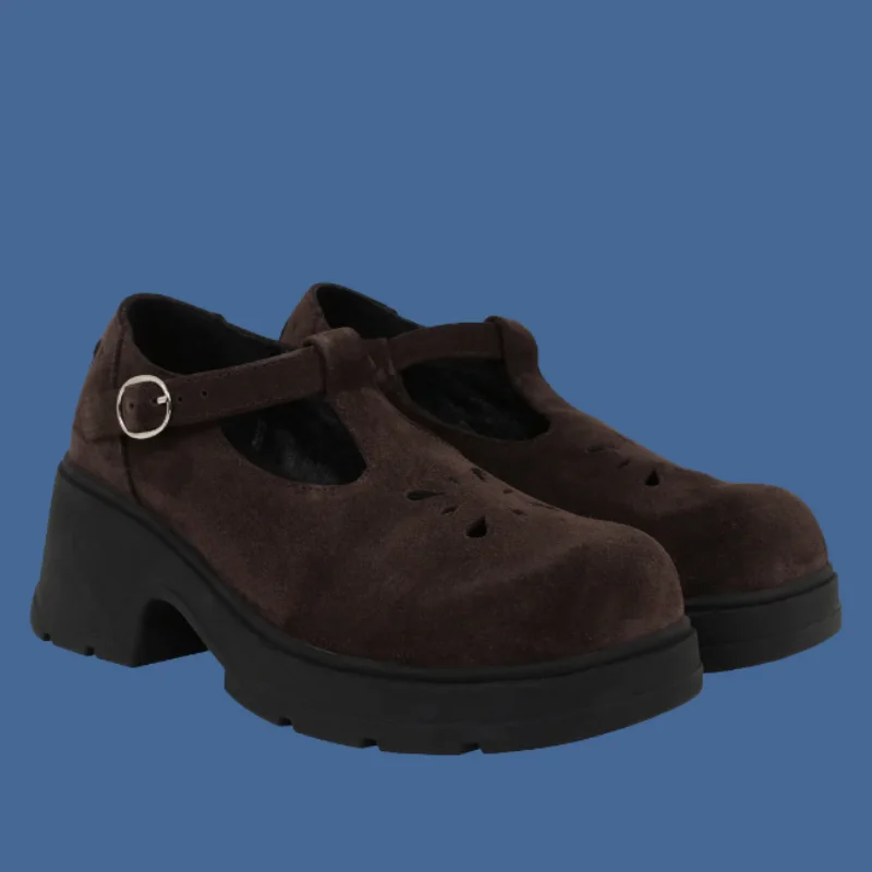 

Female Pump Heels Square Heel Lace-Up Cross-tied with High Platform Summer Casual Modern Comfy Woman Shoes Botas Mujer 2023 New