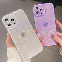 funda coque for iphone 13 11 12 pro max case eyes cover lens protection for iphone x xs max 7 8 plus case clear plating heart