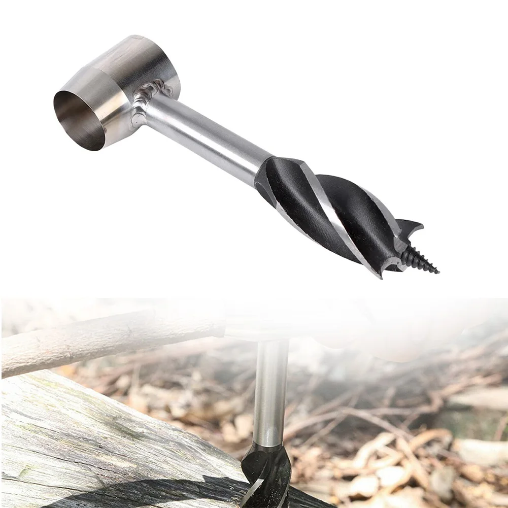155mm Auger Drill Bits Outdoor Survival Punch Tool Camping Bushcraft Manual Hole Maker Wrench Wood Drill Core Woodworking