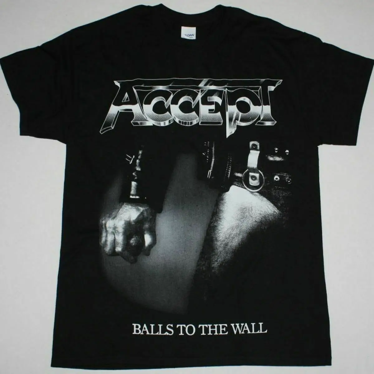 

ACCEPT BALLS TO THE WALL BLACK T SHIRT UDO HEAVY METAL BAND U.D.O. DIO SAXON
