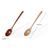 wooden cooking utensil spoons wood soup spoons eating mixing stirring cooking long handle spoon with japanese style kitchen
