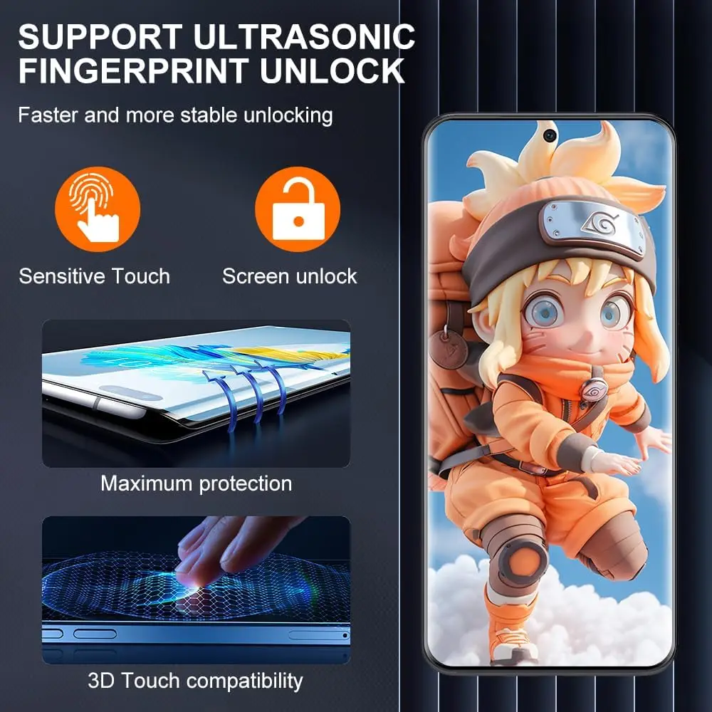 9H закаленное стекло для Huawei Honor 90 5G 2/4 шт HD изогнутая четырехсторонняя клейкая