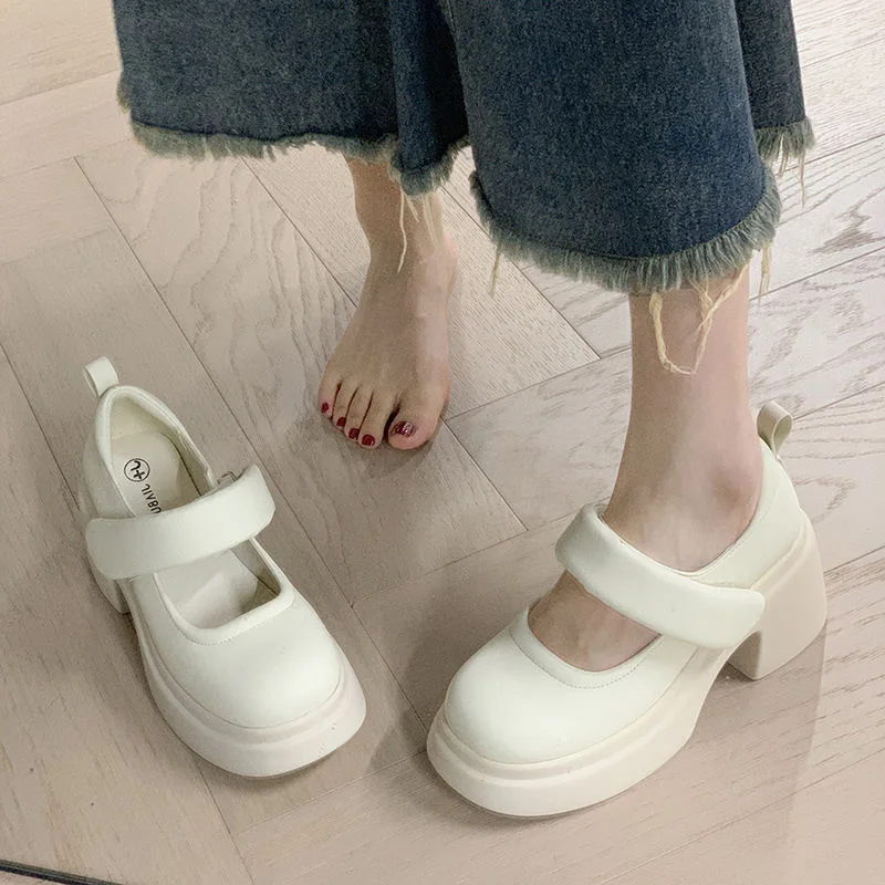 

Shoes Woman 2023 Oxfords Female Footwear All-Match Casual Sneaker Modis Clogs Platform Round Toe Autumn New Leather Dress On Hee