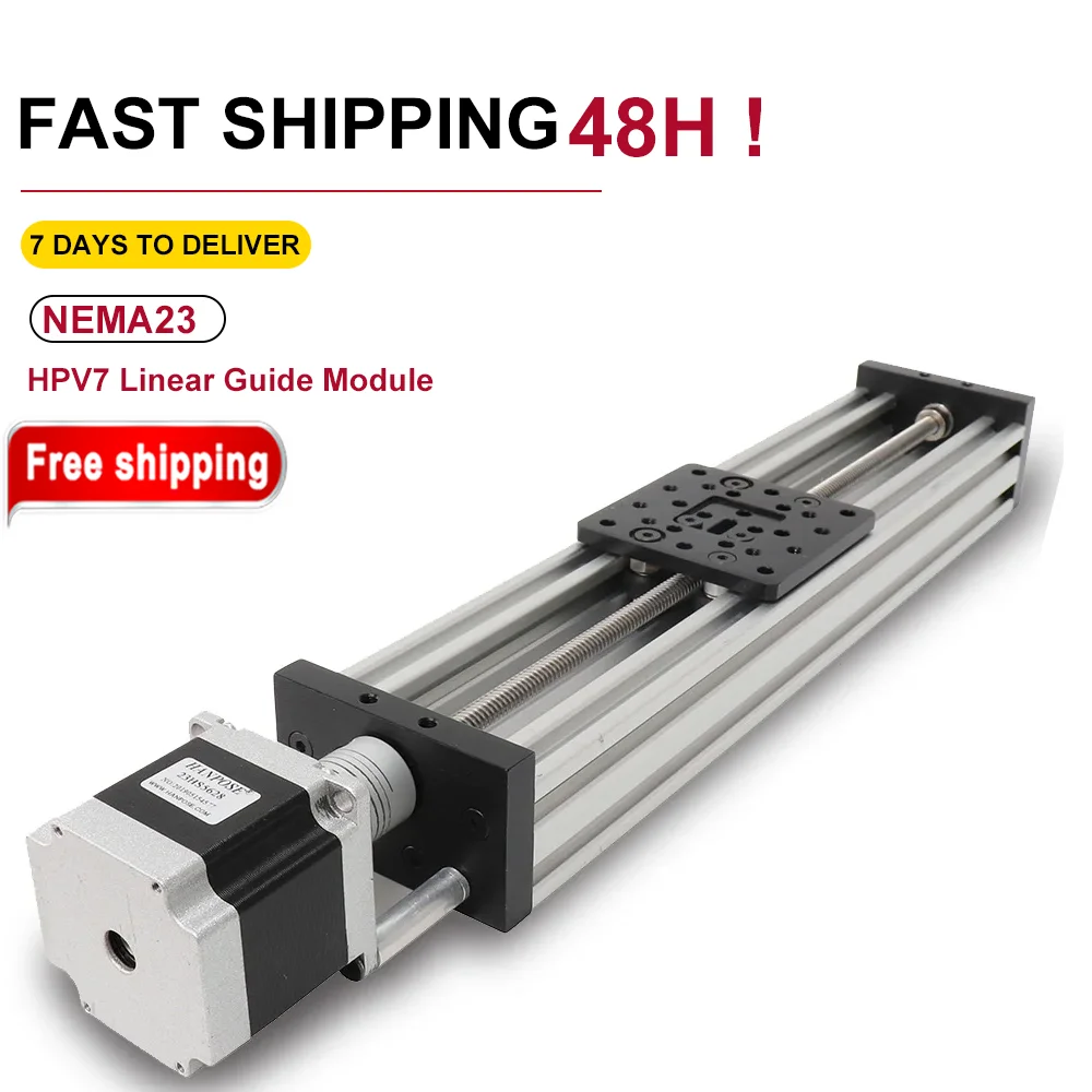 HPV7 NEMA123 Шаговый двигатель 300 мм с V-образным пазом Линейная модель 23HS5628 126N.CM T8X12MM