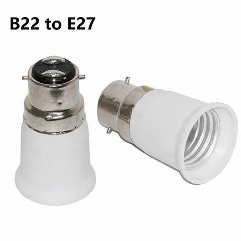 B22 к E27 адаптер Высокое качество PC материал огнеупорный материал гнездо адаптер для светодиодной лампы