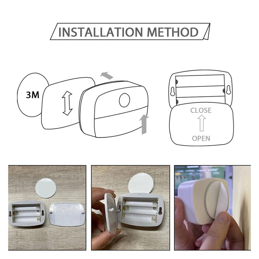 

2021 New LED Motion Sensor Light Battery Operated Wireless Wall Lamp Night Light No Glare Corridor Closet LED Cabinet Door Light