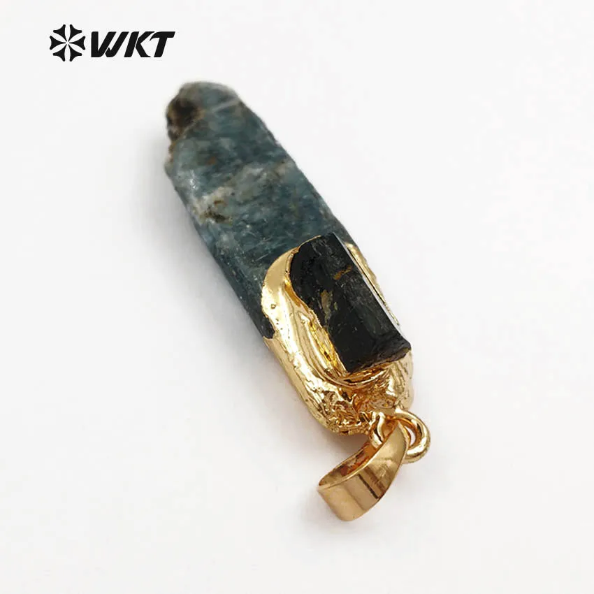 WT-P1391 Оптовая продажа специальная мода натуральный синий кианит с черным