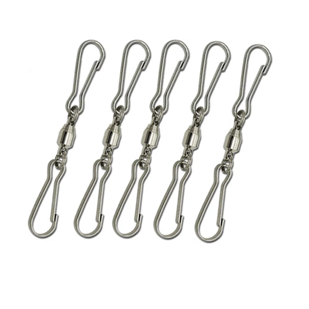 

5 Pcs Swivel Clips Swivel S Hook Metal S Hooks Curtain Hooks Drapery Hooks Curtains Bearing Spinners Hooks