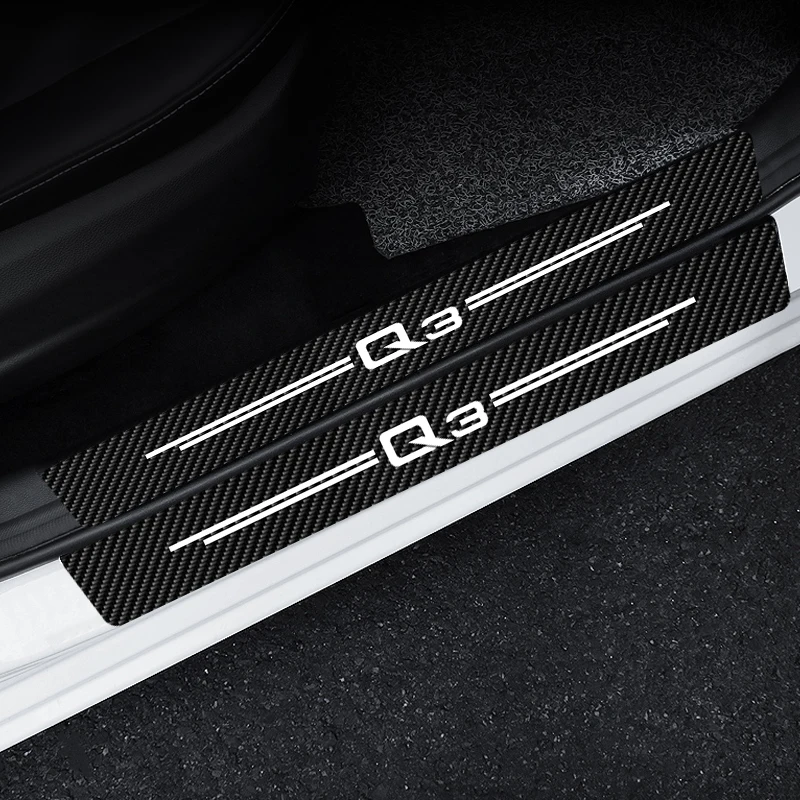 

Защитная пленка на порог автомобиля, наклейки на бампер для Audi Q3 2009 2011-2021, водонепроницаемый автомобильный интерьер