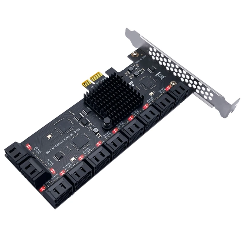 

20-Port SATA 6Gb To PCI Express Controller Expansion Card PCIE To SATA III Converter PCIE Riser Adapter