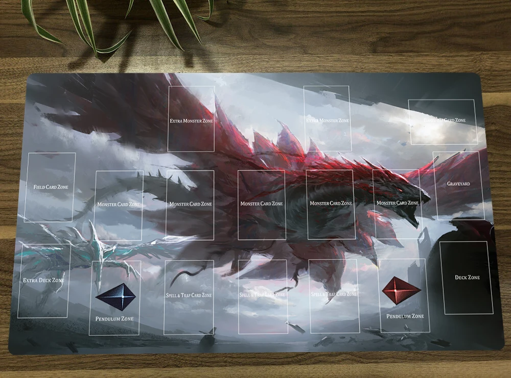 

YuGiOh Stardust Dragon & Black Rose Dragon TCG CCG Mat Trading Card Game Mat Playmat Mouse Pad Desk Table Play Mat 60x35cm