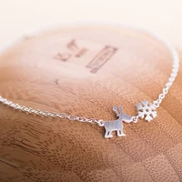 deer elk silver color snowflake original charm bracelet for women students kids christmas gifts sweet snow deer fashion jewelry