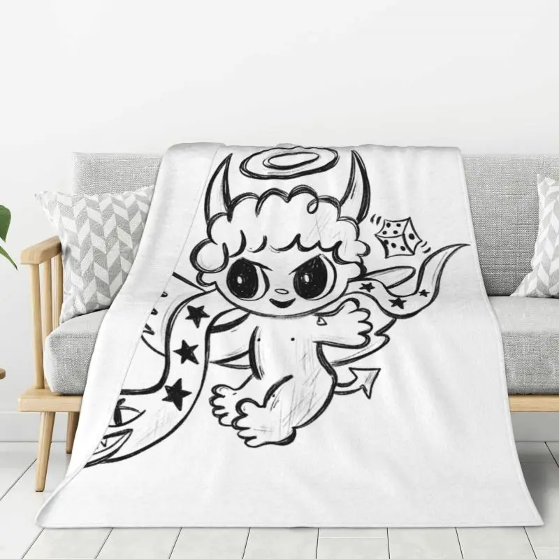 Одеяло с принтом дьявола ангела Карола G мягкое Фланелевое флисовое теплое