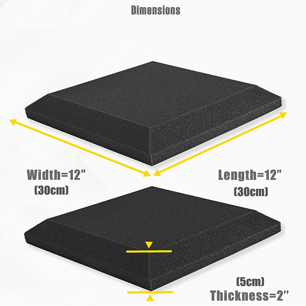 Акустические панели из пеноматериала звукоизоляционные настенная панель 30x30x5 см