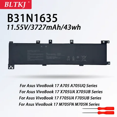 B31N1635 Аккумулятор для ноутбука ASUS VivoBook Pro 17 A705 X705UA F705UA N705U R702UF R702UB R702NC M705UF P1700UA 0B200-02560100