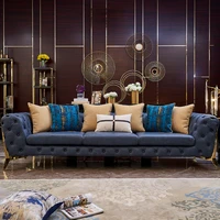 postmodern light luxury sofa blue leather art 123 combination living room italy hong kong new classical furniture custom