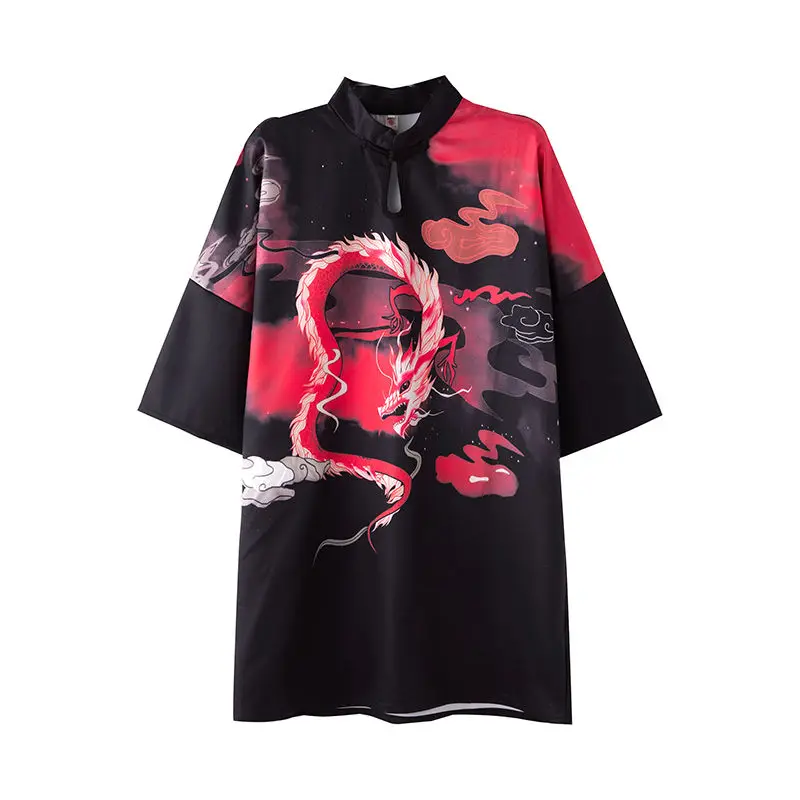 Модные пуловеры в китайском стиле винтажная Женская одежда с коротким рукавом