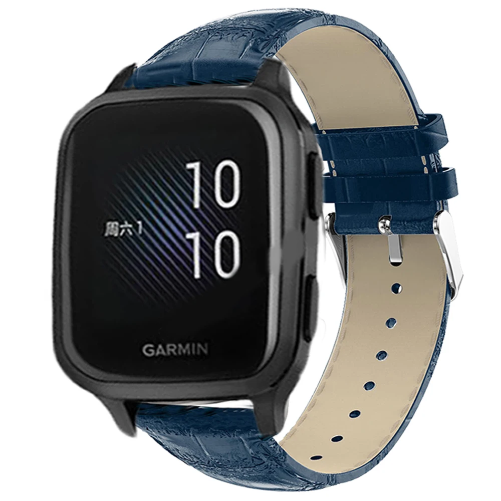 20MM/22MM Leather Bands For Garmin Venu SQ Music Wrist Straps For Forerunner 245 645M Vivoactive 4 3/Venu Move 3 Luxe Watchbands