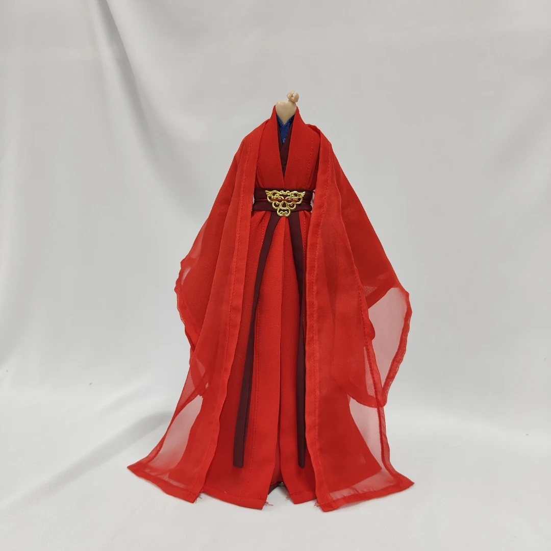 

На заказ 1/6 мужское китайское старинное классическое традиционное красное платье ханьфу для 12-дюймовой модели экшн-фигурки