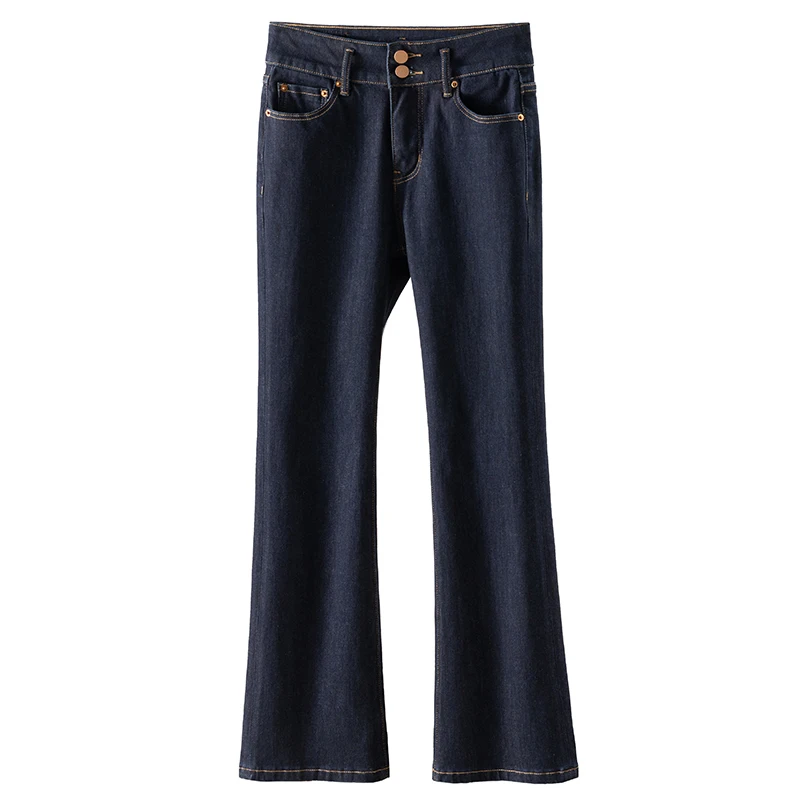 Women Clothing Flare Pants  Cotton  Polyester  Spandex  Ankle-Length Pants  Skinny  Jeans  Streetwear Fashion Denim Pants