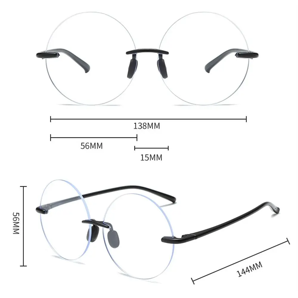 Очки без оправы с ромбовидной огранкой и защитой от УФ-синих лучей сверхлегкие