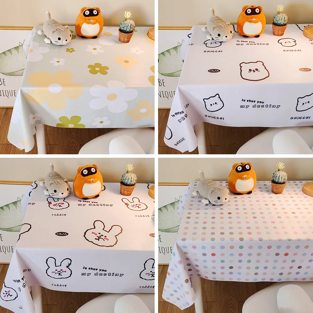 

Cartoon cloth waterproof and oil ins small pure and fresh and PVC table mat tea table_Joa117