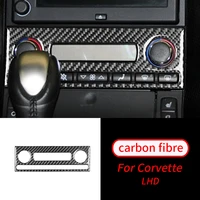 real carbon fiber ac console panel trim car interior accessories car interior supplies for chevrolet corvette c6 2005 2007 1pcs