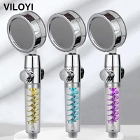 viloyi turbo fan shower head handheld water saving filter spa showerhead high pressure bathroom nozzle with hose and holder