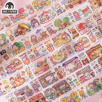 mr paper 4 styles special oil tape cute cartoon character hand account decorative tape sticker material school supplies
