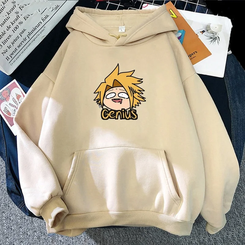 

Anime My Hero Academia Hoodie Men Women Funny Cartoon Ahokao Kaminari Denki Graphic Print Clothes Harajuku Sweatshirt Streetwear