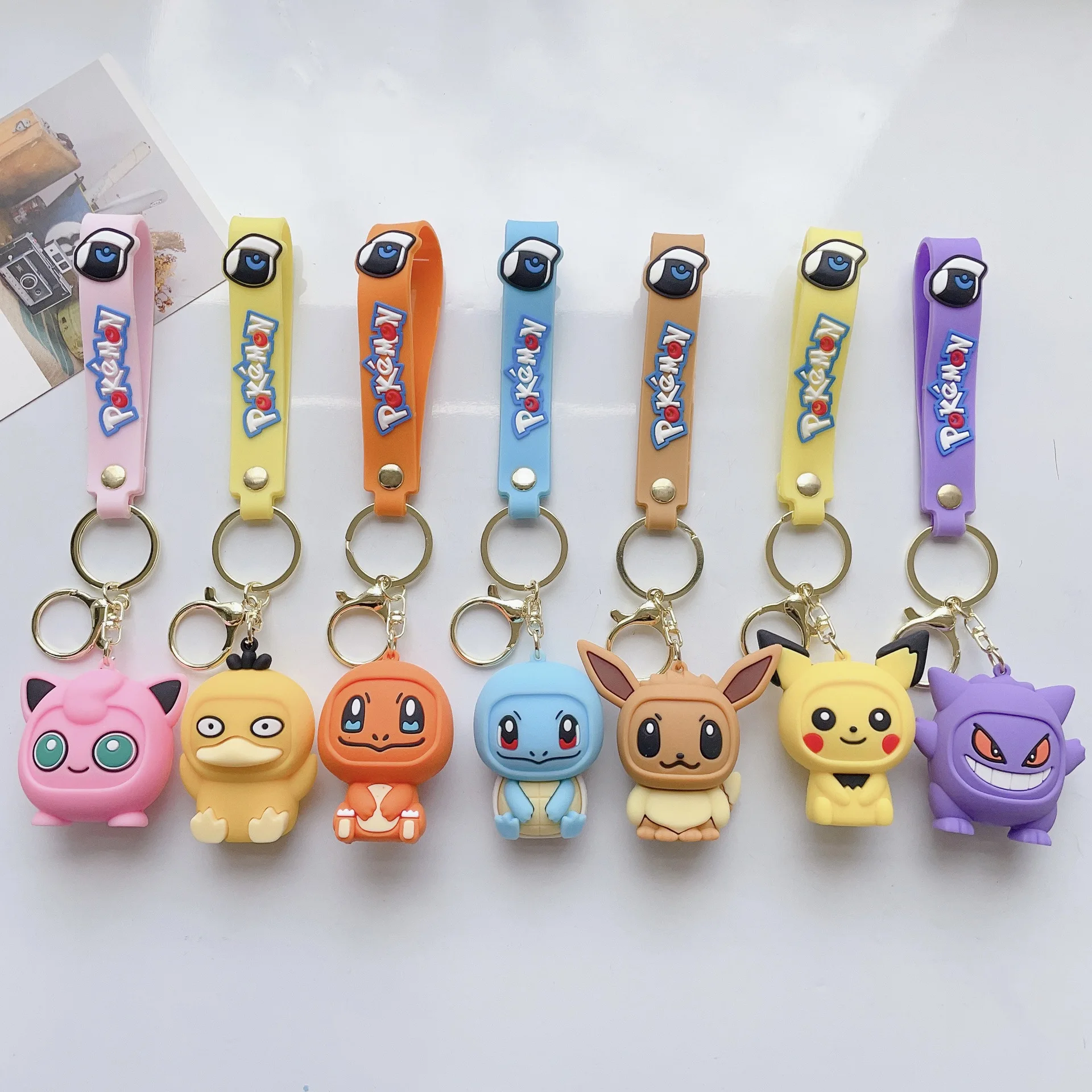 

Pokémon Action Figure Pokemon Anime PVC Pikachu Charmander Squirtle Psyduck Keychain Backpack Pendant Model Key Ring Gifts Toy