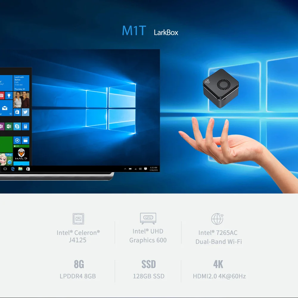 

Портативный мини-компьютер j4125 core 4k60hz PC office home