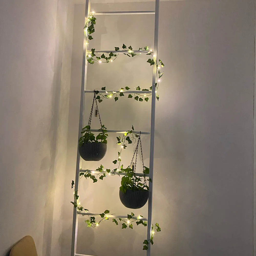 Искусственные лианы для растений светодиодная гирлянда из шелка и ротанга