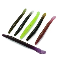 straight tail worm 2 9g 99mm plastic worm soft bait stickbait soft rubber lure for bass fishing wacky rig fishing 10pcslot