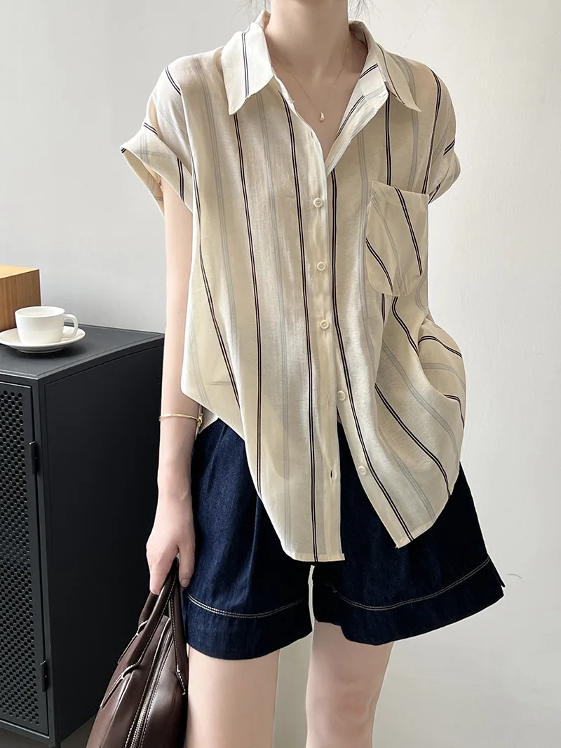 Retro Denim Shorts Women's Loose Versatile Elastic Waist Wide Leg A-line Pants 2023 Summer New Casual Lace-up Short Jeans