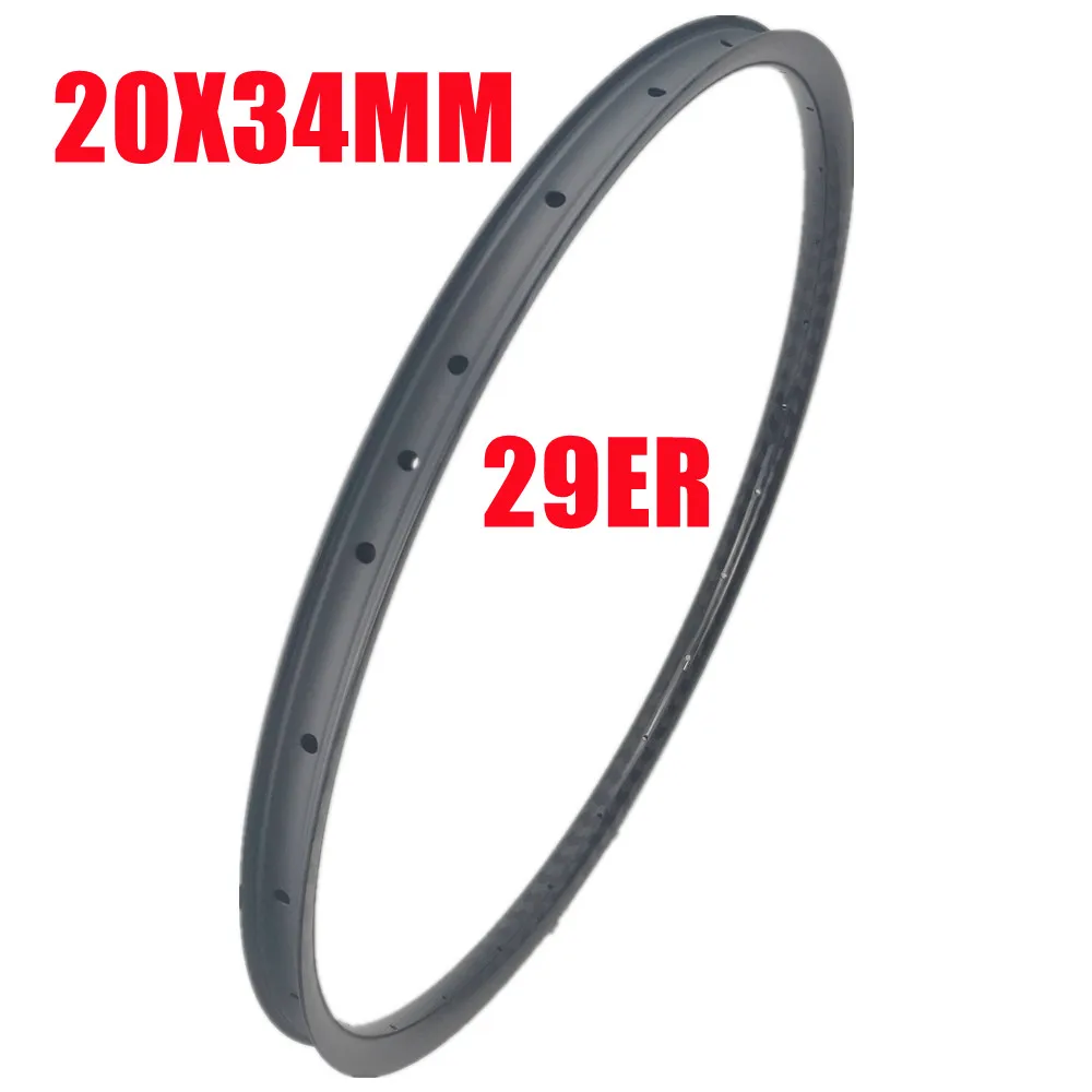 20x34mm 330g Super Light Carbon MTB Wheel Rim MTB Bicycle Wheel Rims 3K Twill Glossy Surface MTB Carbon Rim images - 6
