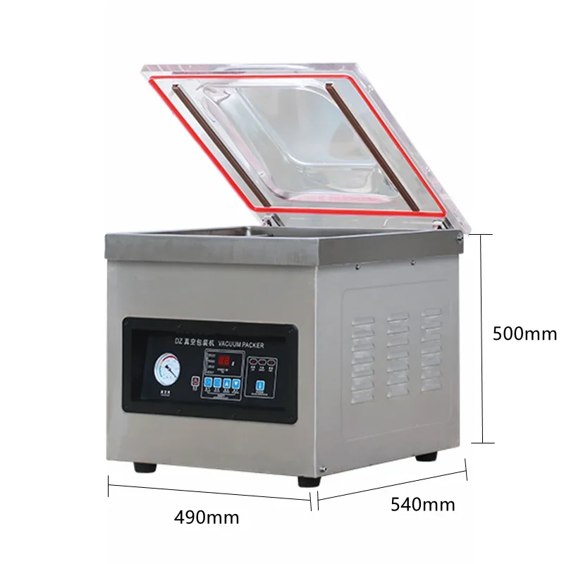 

Настольная пищевая вакуумная упаковочная машина DZ-400T, Вакуумная герметизация для бытовой передней/двойной вакуумной камеры из нержавеющей стали