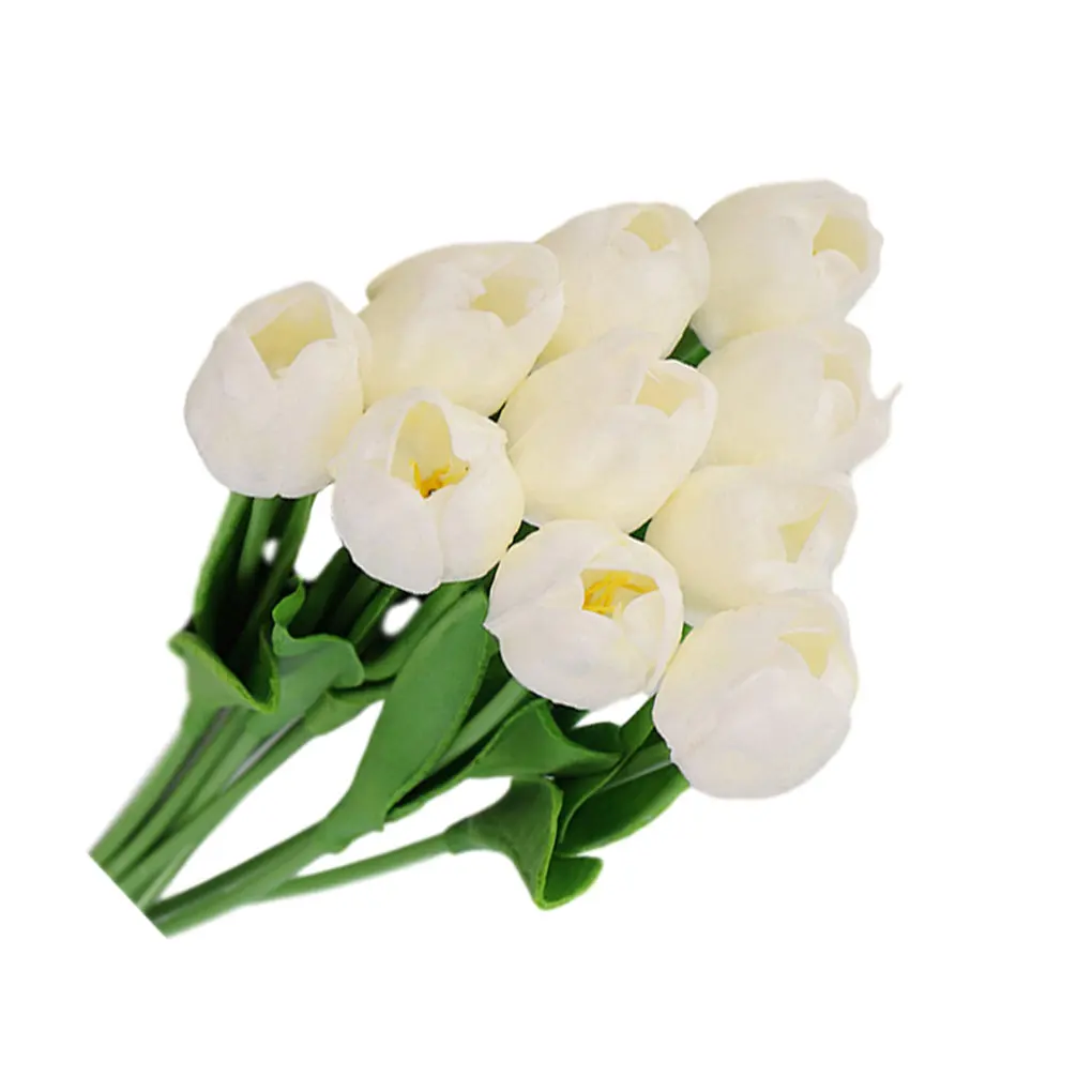 

10 Pcs Mooie Tulp Flores Kunstbloemen Tulipany Tulpen Nep Bloem Kerst Decoraties Voor Thuis Bruiloft Decor 35 Cm