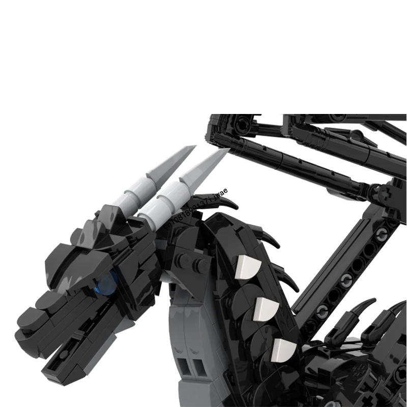 Новый 1288 шт. Moc модульное здание черный дракон популярная игровая модель блоки DIY
