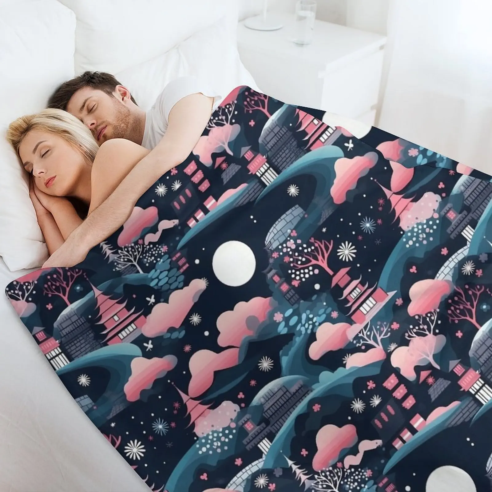 Lofi минималистичное японское архитектурное-бесшовное покрывало милые клетчатые