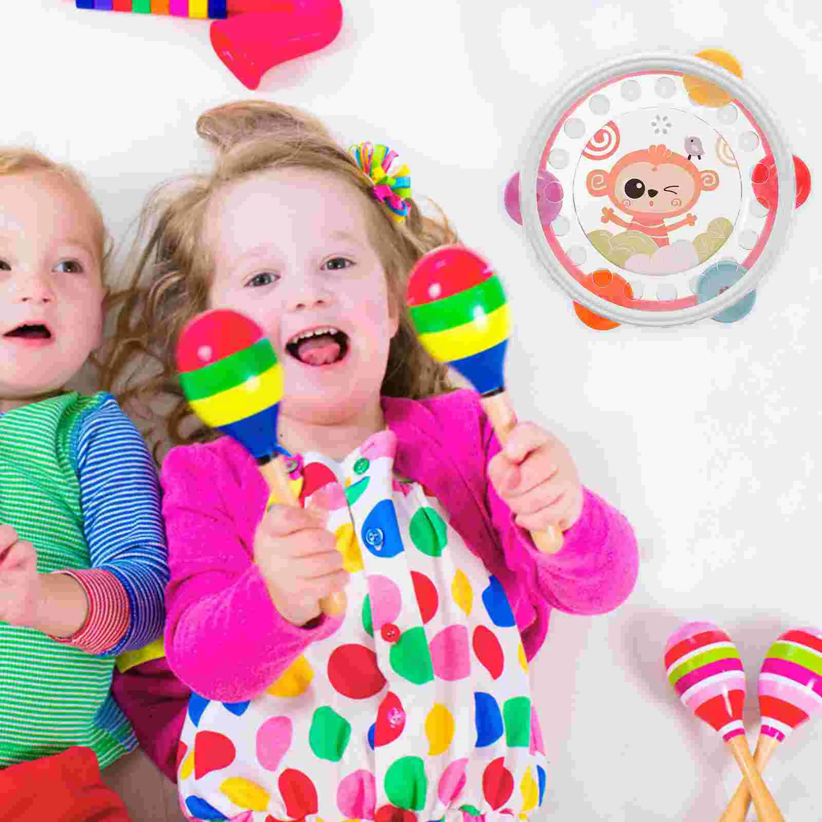 Детский хлопающий бубен музыкальный инструмент ударные инструменты для