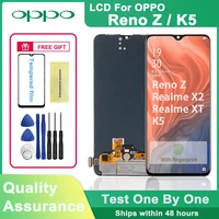 6 4 original super amoled lcd display for oppo k5 reno z lcd touch screen digitizer assembly for oppo realme x2 xt display
