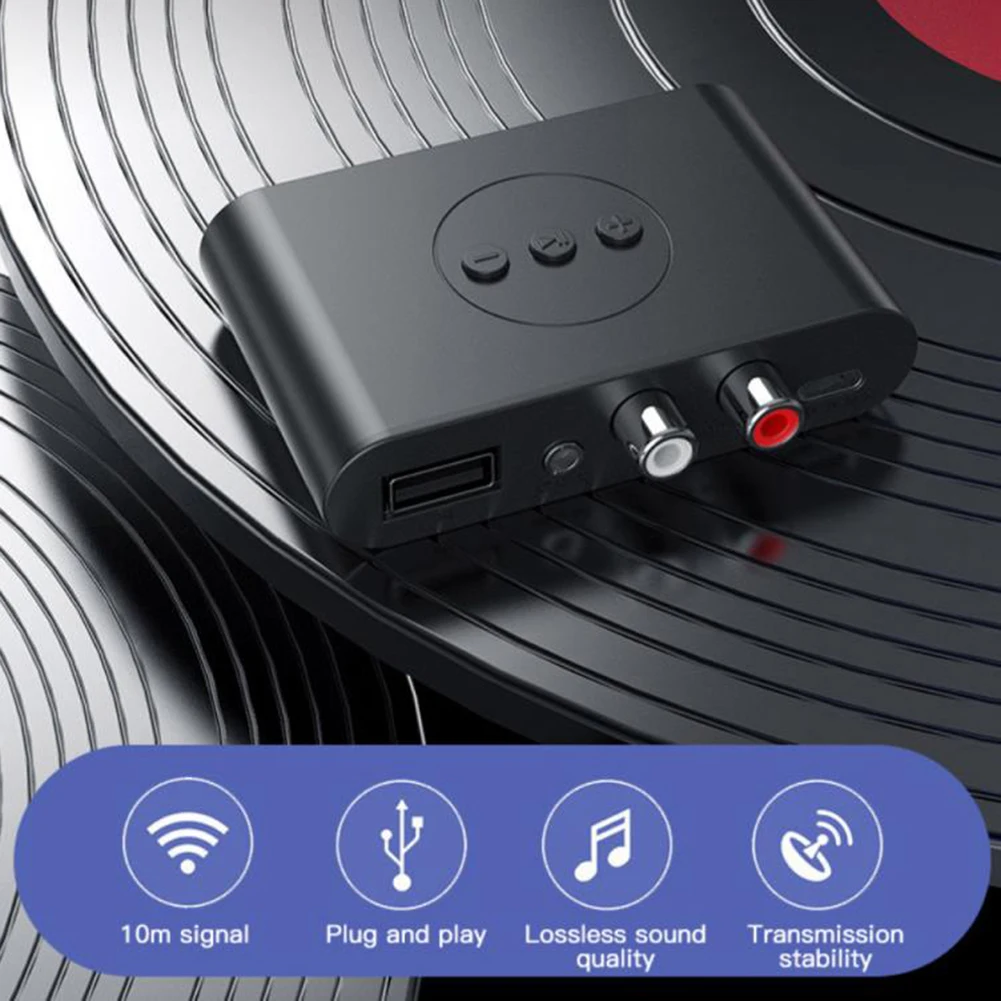 Аудиоресивер B21 совместимый с Bluetooth 5 0 U-диск RCA 3 мм разъем AUX микрофоном подходит