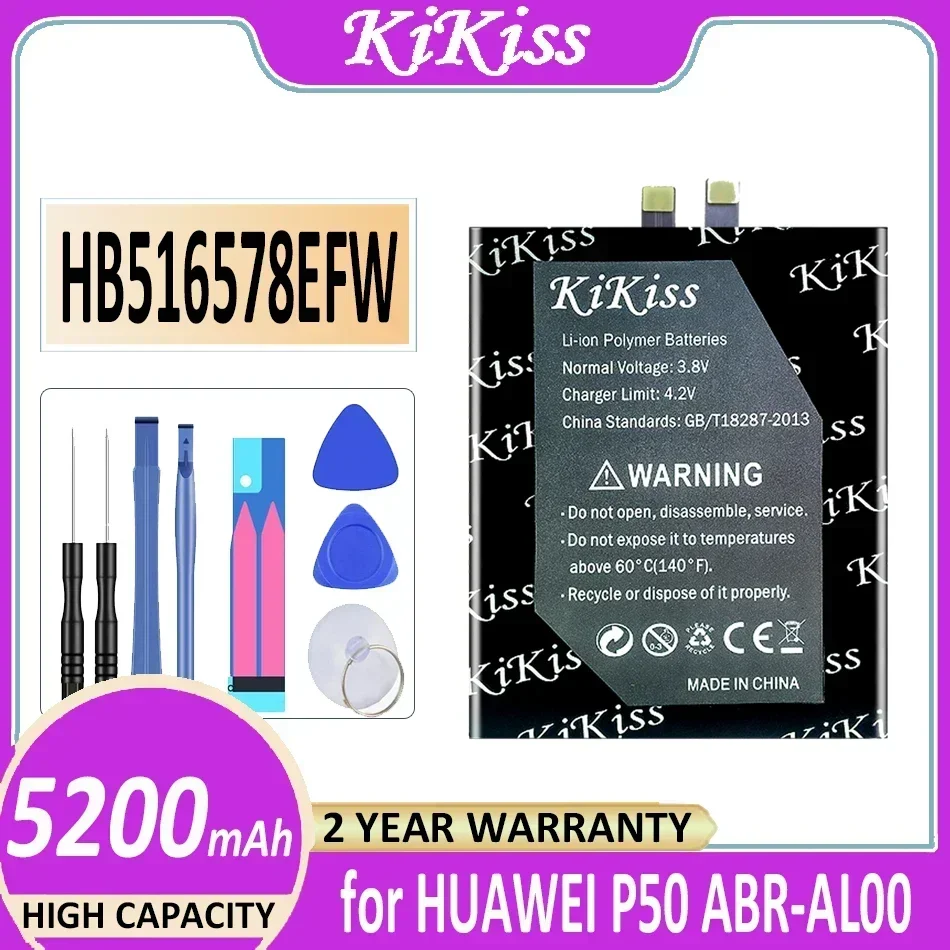 Мощный аккумулятор KiKiss 5200 мАч HB 516578 EFW для аккумуляторов мобильных телефонов HUAWEI