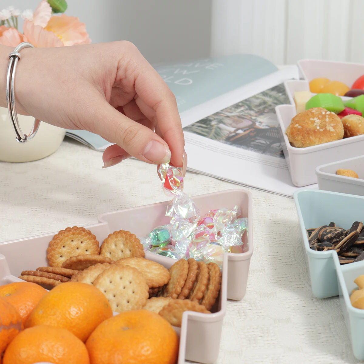 1 шт. пластиковый поднос для завтрака