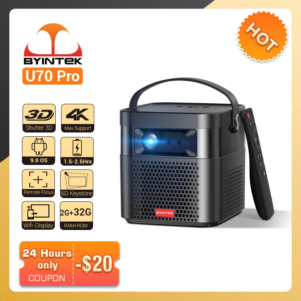 BYINTEK UFO U70 Pro 3D 4K Cinema Smart Android WiFi Mini Por